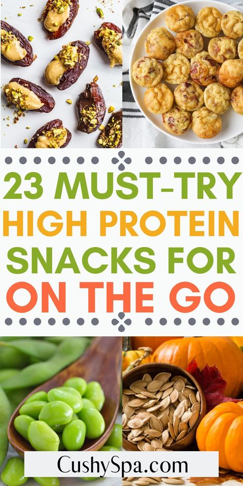 Here are some healthy grab and go snacks that are high in protein. These high protein snack ideas are perfect for busy days when you want a healthy snack on the go to keep you full between meals. Protein Snacks On The Go, High Protein Snacks On The Go, High Protein Meal Plan, Healthy High Protein Snacks, Protein Meal Plan, Low Fat Snacks, Snacks On The Go, Healthy Protein Snacks, Protein Packed Snacks