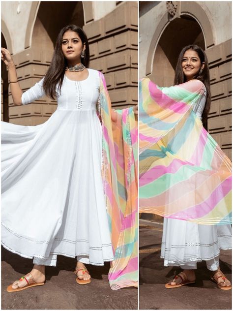 White Holi Outfits, Holi Outfits Women Indian White, Holi Dress For Women, Holi Outfits Women Indian, Dress For Holi, Holi Outfits Women, Holi Dress, Holi Outfits, Holi Outfit