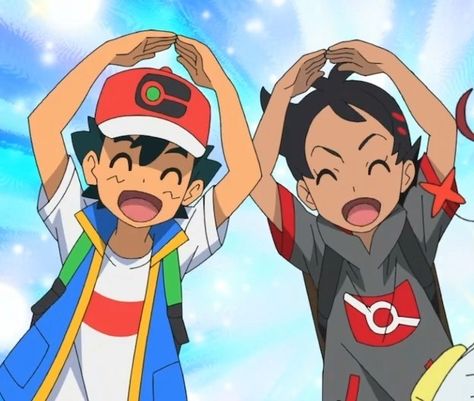 Ash Ketchum X Gou, Ash And Goh Pokemon, Pokemon Goh X Ash, Ash Journeys, Pokemon Ash X Gou, Satoshi X Gou, Ash X Gou, Goh Pokemon, Pokémon Journeys