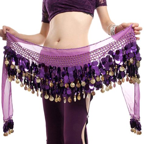 Belly Dance Scarf, Belly Dance Hip Scarf, Belly Dancer Costumes, Belly Dancing Workout, Belly Dance Belt, Chain Skirt, Belly Dance Skirt, Dance Belt, Hip Scarf