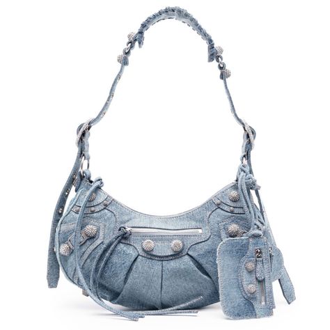 Denim Shoulder Bag, Jean Purse, Aesthetic Bags, Denim Purse, Denim Shoulder Bags, Jean Vintage, Favorite Handbags, Croc Leather, Shoulder Bags For Women