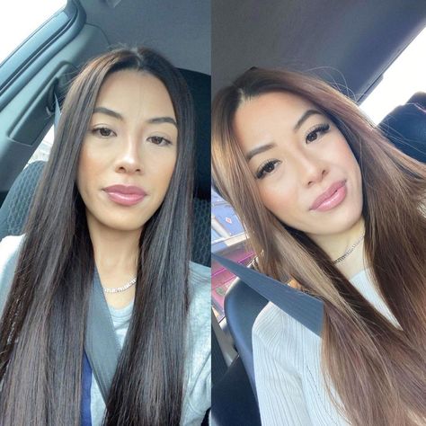 Common question: “Does Lighten Luxe work on dark hair?” The answer is YES! ☑️ She is looking so gorgeous 🖤🤎#hair #softhair #healthyhair #naturalbeauty #skin #haircare #hairstyles #hairtransformation