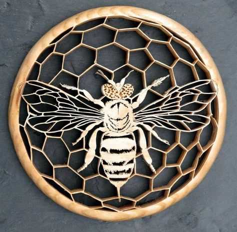 Scroll Saw Projects Ideas, Bee Silhouette, Scroll Saw Ideas, Silhouette Paper, Scroll Saw Patterns Free, Bee Stuff, Scroll Saw Projects, Bee Creative, Woodworking Patterns