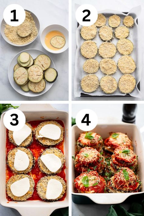 We’re giving eggplant parmesan a makeover with this healthy eggplant parmesan recipe. Bake the eggplant slices to crisp rather than frying and using lower fat cheese make this dish healthier than the original but still packed with flavor! | #Eggplant_Main_Dish_Recipes #Parmesan_Eggplant_Recipes #Egg_Plant_Parmesan #Easy_Eggplant_Recipes Egg Plant Parmesan Easy, Egg Plant Recipes Easy, Best Eggplant Parmesan, Best Eggplant Parmesan Recipe, Healthy Eggplant Parmesan, Eggplant Parmesan Recipe, Plant Recipes, Easy Eggplant, Healthy Eggplant