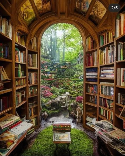 Nature Library Aesthetic, Garden Library Aesthetic, Library Background Aesthetic, Nataliecore Aesthetic, Library Aesthetic Room, Magical Library Fantasy Art, Cottage Core Library, Library Aesthetic Home, Fantasy Library Aesthetic