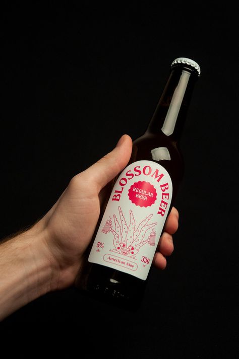 Harnessing The Creative Freedom Of Beer Packaging With Blossom Beer | Dieline - Design, Branding & Packaging Inspiration Creative Wine Label, Beer Bottle Design, Pasta Bread, Craft Beer Packaging, Beer Packaging Design, Cake Pizza, Craft Beer Labels, Sandwich Lunch, Bread Sandwich