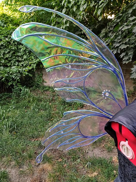 Fairy Wings Halloween, Wings Halloween Costume, Flower Fairy Wings, Tinkerbell Wings, Purple Butterfly Wings, Fairy Costume Diy, Diy Fairy Wings, Giant Butterfly, Pixie Wings