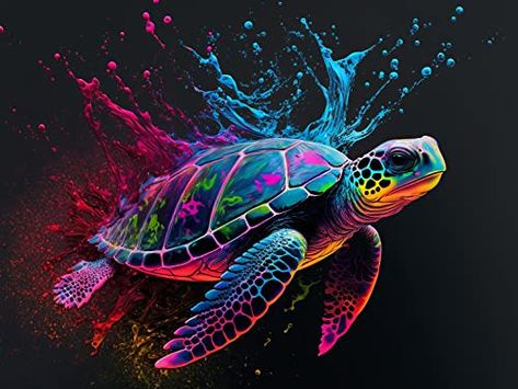 Turtle Homes, Sea Turtle Art, Turtle Art, Gems Art, Painting Accessories, Pop Art Wallpaper, Paint Splash, Art Kits, Paint By Number Kits