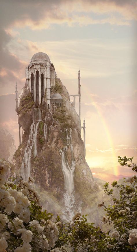 Bangunan Minecraft, Fantasy City, Fantasy Castle, Fantasy Setting, Fantasy Places, Matte Painting, A Castle, Fantasy Art Landscapes, Fantasy Concept Art