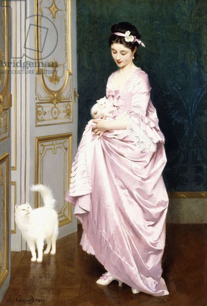 Feline Affection. Joseph Caraud (1821-1905), 1872 Thomas Moran, Victorian Paintings, 19th Century Art, Historical Painting, Princess Aesthetic, Historical Art, Old Paintings, Romantic Art, Les Miserables