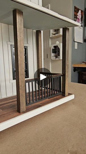 26K views · 4.7K reactions | Sprucing up the front porch with some new wood flooring and black acrylic rails!
Both cut with my @xtool.official P2 laser. Now just need some lighting and decor. 

#miniatures #art #design #dollhouse #mini #miniaturedollhouse #xtool | Rosa | Pitbull · Powerful Women Black Acrylic, Wood Flooring, Black Acrylics, Diy Dollhouse, Powerful Women, Pitbull, Wood Floors, Front Porch, Dollhouse Miniatures