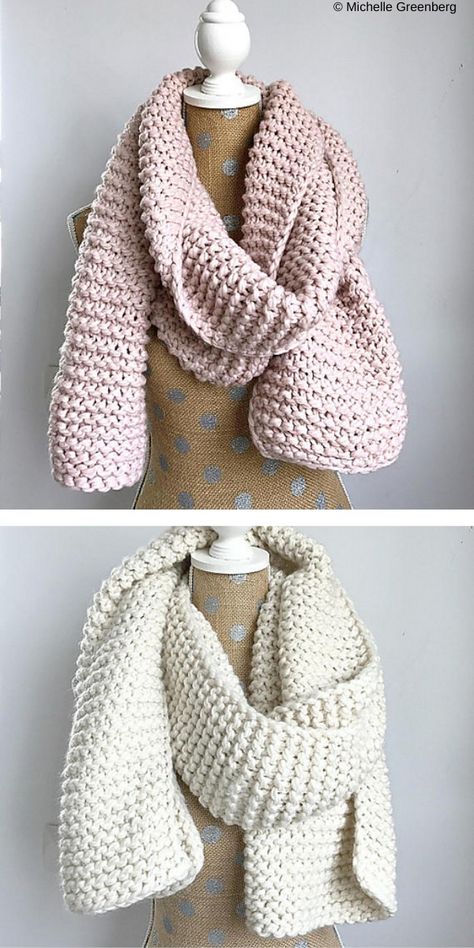 Elegant Knitted Scarves Free Patterns - 1001 Patterns Knitted Muffler Patterns, Chunky Yarn Scarf Knit Pattern Free, Muffler Knit Patterns For Women, Knitting A Shawl For Beginners, Knot Scarf Pattern, Knitting Scarves Patterns Free, Chunky Scarf Knitting Patterns Free, Diy Knitted Scarf, Blanket Scarf Knitting Pattern