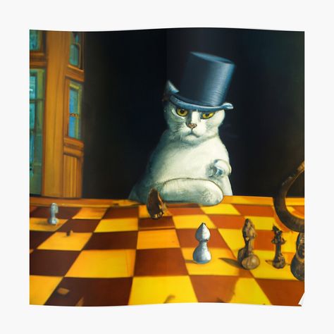 Chess Profile Picture, Chess Art, Surealism Art, Check Mate, Cat In The Hat, Cute Profile Pictures, Cute Comics, Buy A Cat, Surreal Art