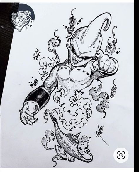 Majin Tattoo, Dbz Tattoo, Z Tattoo, Dragon Ball Tattoo, Ball Drawing, Dragon Ball Super Art, Graffiti Characters, Tattoo Art Drawings, Cartoon Tattoos