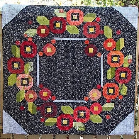 Ring Around The Posies Quilt Pattern, Ring Around The Posies Quilt, Sewing Christmas, Medallion Quilt, Flower Quilts, House Quilts, Scrappy Quilts, Quilted Wall Hangings, Farm Girl