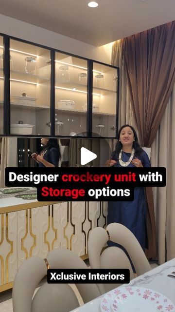 Designer Crockery Unit, Luxury Crockery Unit Design Modern, Crockery Units Modern, Crockery Storage, Crockery Unit Design, Crockery Unit, Trending Reels, Viral Reels, Instagram Growth