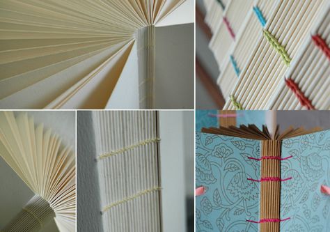 LittleSyam: Kettle Stitch vs Coptic Stitch Binding Diy Notebooks, Stitch Binding, Coptic Stitch, Book Binding Diy, Stitch Book, Book Layout, Book Binding, Data Visualization, Portfolio Design