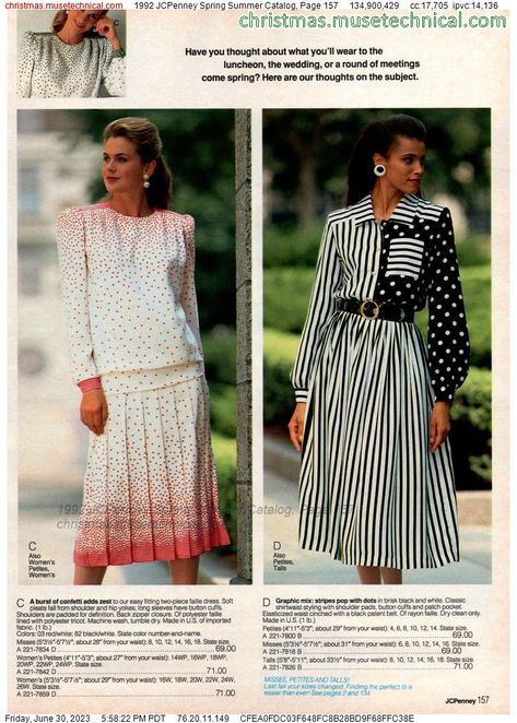 1992 JCPenney Spring Summer Catalog, Page 157 - Catalogs & Wishbooks 1990s Fashion, Simple Dresses, Spring Summer, Long Sleeve Dress, Maxi Dress, Fabric, Dresses