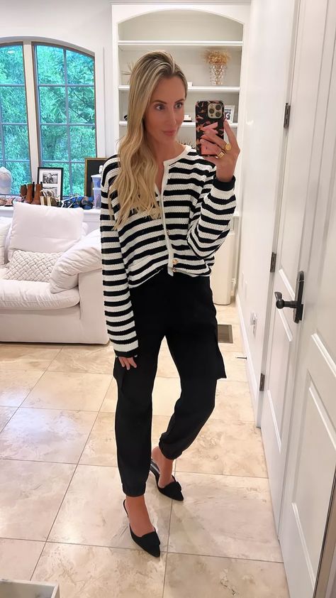 Black and white striped sweater with these under $20 joggers! #LTKstyletip#LTKunder50#LTKSeasonal Striped Sweaters, White Striped Sweater, Outfits To Wear, Chic Clothing, Pinterest Outfits, Blanket Scarf, Style Tips, Striped Sweater, Seasonal Fashion