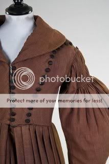 Once again we have a puffed sleeves on the dress of the day, but instead of the 1890’s we have the 1830’s, fashion often repeats its self fo... 1830 Fashion, 1830 Dress, 19th Century Dresses, One Piece Gown, 1830s Fashion, Riding Habit, Romantic Era, 1800s Fashion, Century Dress