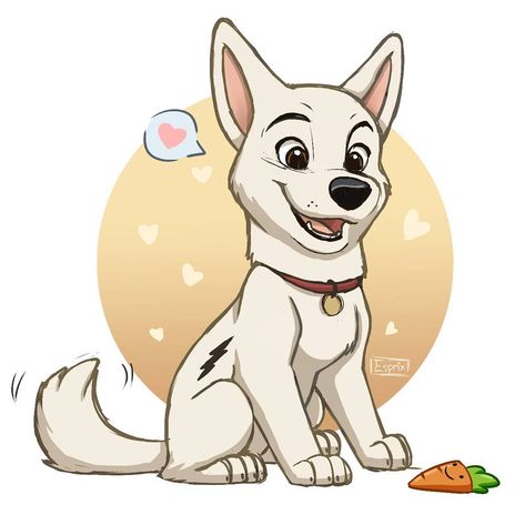 I Am on Instagram: “You voted bolt and here you go! What other characters would you like to see me draw? 😄 #bolt #disney #boltfanart #esprixart #animalart��…” Rider Paw Patrol Fanart, Disney Dogs Drawing, Bolt Dog, Cartoon Dog Drawing, Bolt Disney, Dog Design Art, Cute Dog Drawing, Colorful Hairstyles, Disney Dogs