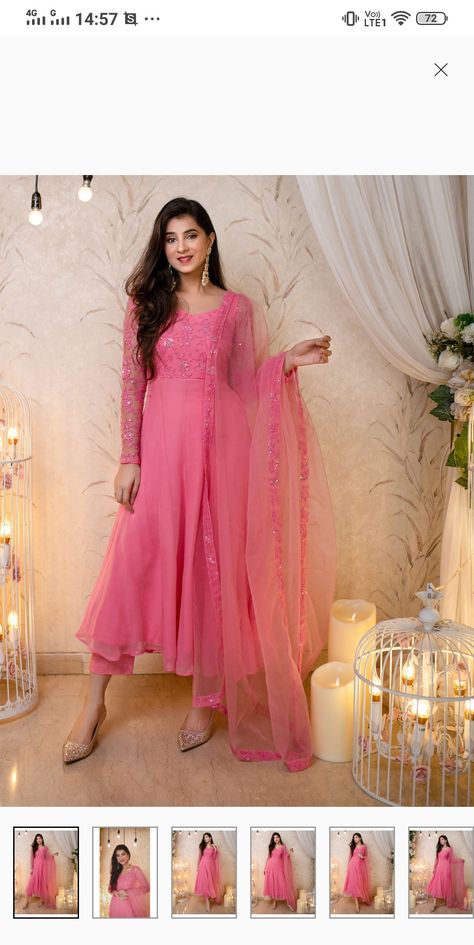 Pink Chudithar, Full Hand Churidar Designs, Anarkali Churidar Party Wear, Latest Anarkali Dress Designs, Plain Net Frocks For Women, Plain Saree Dress Design Ideas, Net Churidar Designs, Net Churidar Designs Ideas, Pink Frocks For Women