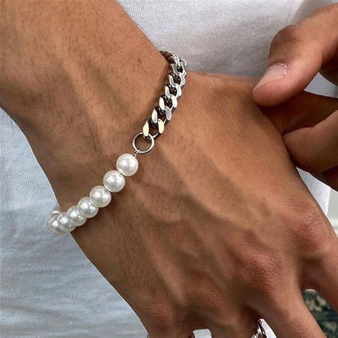 Mens Jewelry Bracelet Silver, Male Jewelry, Stainless Steel Bracelet Men, Gold And Silver Bracelets, Link Chain Bracelet, Jewelry Bracelets Silver, Men Bracelet, Punk Jewelry, Couple Jewelry