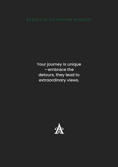 Your journey is unique—embrace the detours, they lead to extraordinary views. Follow us for more daily quotes @absolutechampionmindset #motivationalquote #dailyquotes #motivation #inspiration #success #quote #quotes #motivationalquotes #dailymotivation #lifemotivation Success Quote, Quotes Life, Life Motivation, Daily Motivation, Daily Quotes, Motivation Inspiration, Follow Us, Motivational Quotes, Life Quotes