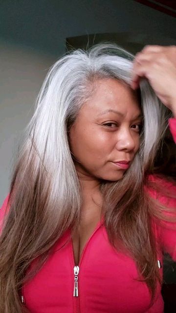 Salt N Pepper Hair Women, Gray Hair Black Women, Grey Dyed Hair, Grey Hair Journey, Grey White Hair, Gorgeous Gray Hair, Grey Hair Inspiration, Beautiful Gray Hair, Silver Foxes