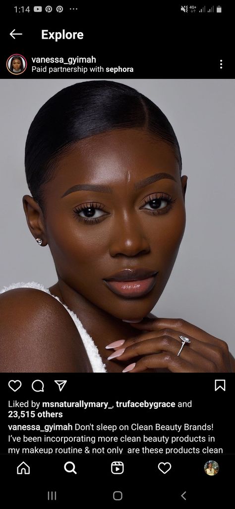 Corporate Makeup Looks Black Women, Natural Makeup No Lashes, Bridesmaid Make Up Natural Brown Eyes, Matte Makeup Look On Black Women, Black Clean Girl Makeup, Natural Stage Makeup, Conference Makeup, Clean Girl Makeup Black Women, Natural Dewy Makeup Look