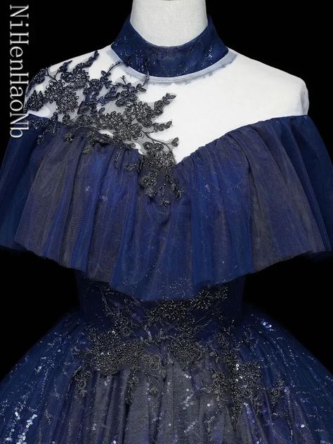 Dark Blue Quinceanera Dresses, Blue Long Prom Dress, Gown Graduation, Prom Dress Blue, Prom Dress Pictures, Purple Evening Dress, Navy Blue Prom Dresses, Quinceanera Dresses Blue, Marine Uniform