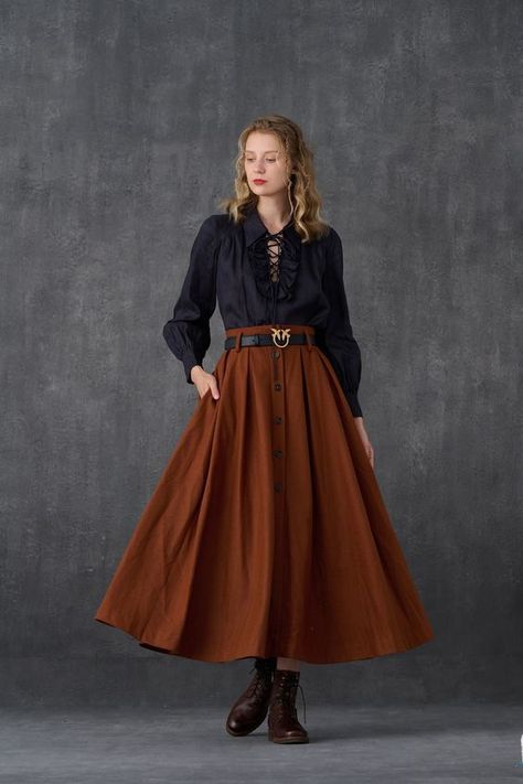 Quality dress and would purchase from this seller again Wool Skirt Outfit Winter, Wool Skirt Pattern, Wool Skirt Outfit, Good Morning Routine, Pioneer Clothing, Apple Body Shape, Long Wool Skirt, Morning Routine Ideas, Skirt Outfit Fall