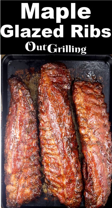 Maple Glazed Ribs, Marinade For Pork Ribs Grilling, Marinade For Ribs, Glaze For Ribs, Baby Back Ribs On Grill, Maple Ribs, Ribs Marinade Recipe, Grilling Ribs, Barbeque Ribs