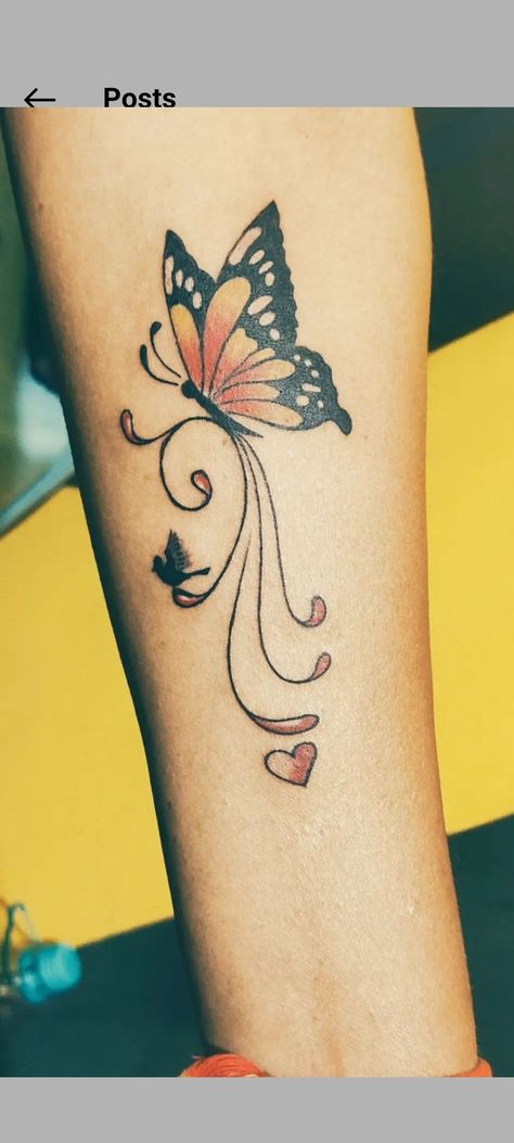 Butter Flying Tattoo, Butter Tattoo, Butter Flying, Rose And Butterfly Tattoo, Butterfly Tattoo Design, Colorful Butterfly Tattoo, Butterfly Hand Tattoo, Butterfly Wrist Tattoo, Flying Tattoo