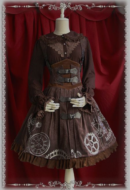 Mode Steampunk, Steampunk Dress, Corset Skirt, Lolita Outfits, Steampunk Costume, Steampunk Clothing, Dress Out, Mori Girl, Dieselpunk