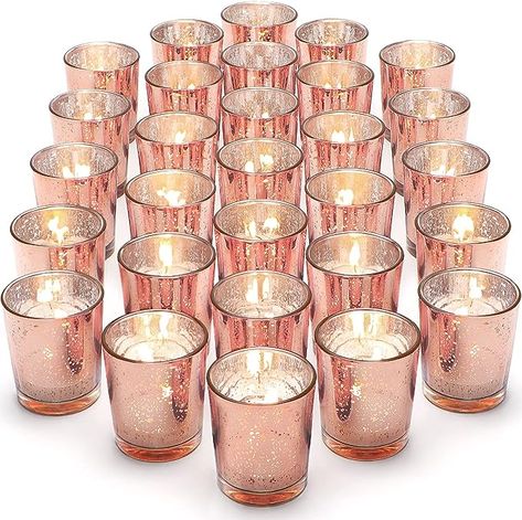 Amazon.com: LETINE 36pcs Votive, Tea Lights Candle Holder for Rose Gold Party Decorations - Ideal for Wedding Centerpieces, Bridal Shower, Valentine's Day Table Decor : Home & Kitchen Gold Votive Candle Holders, Gold Votive Candles, Boho Wedding Centerpieces, Centerpieces Party, Rose Gold Party Decor, Glass Tealight Candle Holders, Glass Votive Candle Holders, Gold Candle Holders, Gold Party Decorations