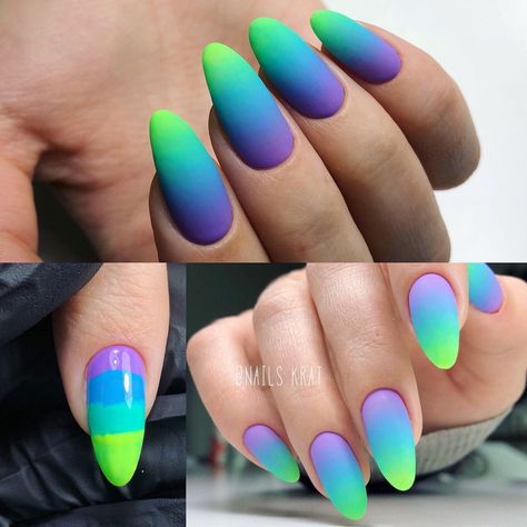 Purple Ombre Nails, Unghie Sfumate, Hair Ombre, Ombre Nail Designs, Nail Art Ombre, Super Nails, Nail Polishes, Matte Nails, Perfect Nails