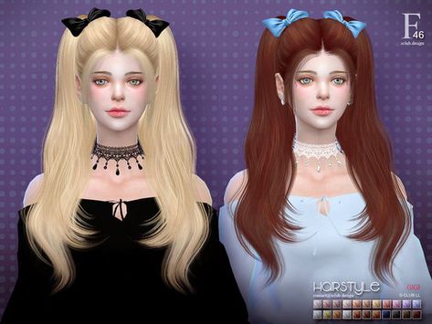 The Double ponytailhair for The Sims 4. Found in TSR Category 'Sims 4 Female Hairstyles' Gigi Hair, Hair Ts4, Two Ponytail Hairstyles, Cc Makeup, Ts4 Hair, Alpha Cc, Die Sims 4, Sims Baby, Cc Folder