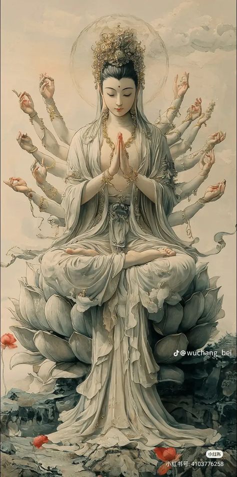 Bodhisattva Guanyin, Quan Am, Quan Yin, Buddha Zen, Kuan Yin, Kwan Yin, Divine Mother, Desenho Tattoo, Buddha Image