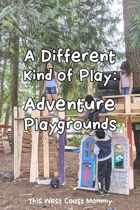 A space for kids to independently engage in creative, unstructured play. Wooden Play Structures, Pallet Playhouse, Unstructured Play, Space For Kids, Adventure Playground, Play Structures, Girls Bedroom Furniture, Teen Bedroom Designs, Travel Canada