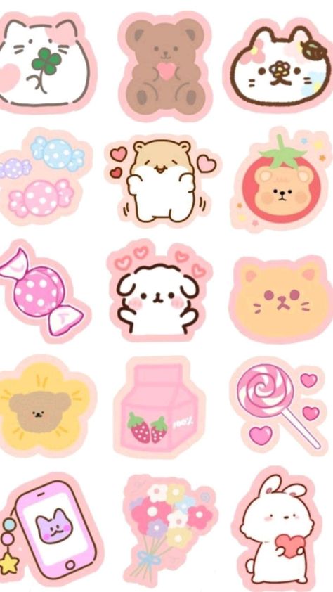 si quieres fotos de alguna cosa dilo en los comentarios los estaré leyendo ago pedidos jeje que el tengas un buen día 😘💅💄✨✨ Images Kawaii, 강아지 그림, Scrapbook Stickers Printable, Sticker Template, Cute Doodle Art, Arte Inspo, Kawaii Stickers, Cute Easy Drawings, Anime Stickers