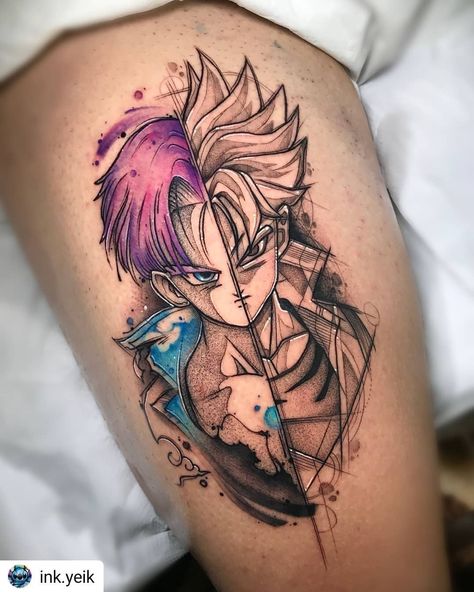 Best tattoos & drawings 🇪🇸🇬🇧🇯🇵 on Instagram: “#Repost @ink.yeik @ivanlopez.crooked • • • • • One of the best dragonball tattoos i've ever seen 😍🔥 Follow for more content like this 🔥 .…” Goku Tattoos For Men, Dragonball Tattoo Ideas, Ben 10 Tattoo, Marvel Electro, 3d Dragon Tattoo, Dragonball Tattoo, Anime Tattoo Ideas, Dbz Tattoo, Tiger Tattoo Sleeve