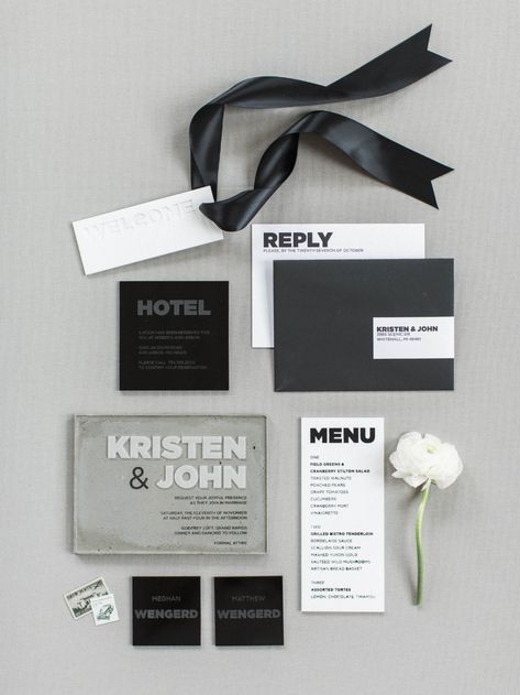 Acrylic + Concrete Masculine Elegance - Weddings - A Fine Press Wedding Invitations Black And White, Wedding Invitations Black, Masculine Wedding, Black Wedding Invitations, Hey Gorgeous, Black Invitation, Black White Wedding, Beach Wedding Invitations, Gold Invitations