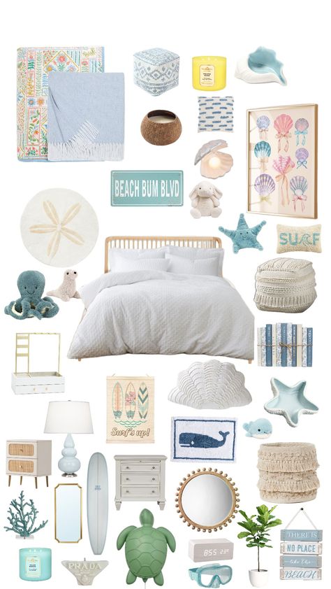 coastal room inspo!🤍⛵️#coastalaesthetic #roominspo Costal Core Bedroom, Beach Room Collage, Room Ideas Aesthetic Ocean Theme, Greek Room Ideas, Beach Dorm Room Ideas Boho, Room Ideas Costal Grandaughter, Clean Beach Room Aesthetic, Cute Beach Bedroom Ideas, Coastal Cowgirl Dorm Room Ideas