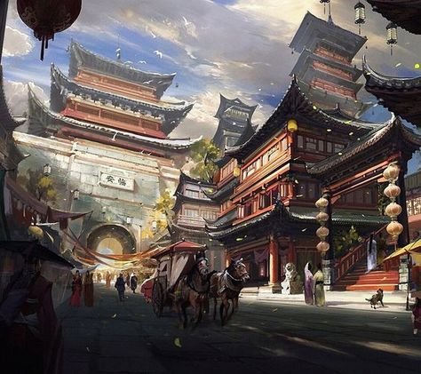 The Rebirth of an Ill-Fated Consort Chapter 25 (Part 2) – MerakiTranslations Silkroad Online, Wallpaper Scenery, Japan Wallpaper, Pagoda Temple, Arte Zombie, Asian Wallpaper, Japanese City, City Artwork, City Japan