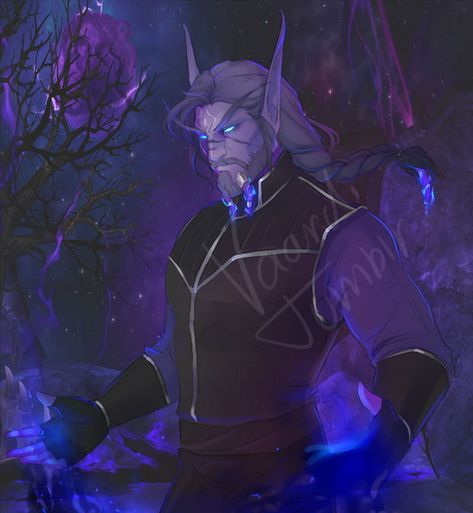 Void Elf Art, Astral Elf, Void Elf, Night Elves, World Of Warcraft Characters, Warcraft Characters, Blood Elf, Warcraft Art, Night Elf