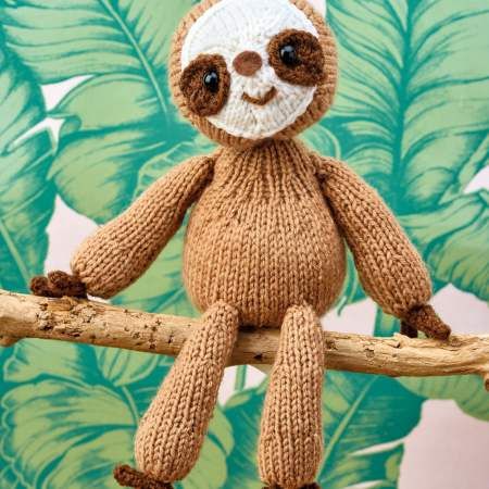 Sloth Toy | Free Knitting Patterns | Let's Knit Magazine Toy Knitting Patterns, Red Brolly, Knitting Projects Free, Knitted Dolls Free, Crochet Sloth, Knitted Cowl, Animal Knitting Patterns, Knitting Patterns Toys, Knitted Cat