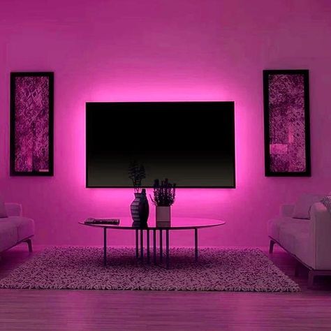 Apparent Decor, Neon Bedroom, Led Lighting Bedroom, Neon Room, Interior Design Guide, Tape Lights, Redecorate Bedroom, Gamer Room, Dreamy Room