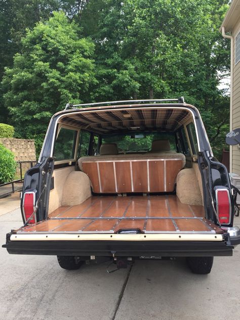 Grand wagoneer wood tailgate Jeep Wagoneer Interior, Keep Wagoner, Plaid Ceiling, Keep Grand Wagoner, Jeep Grand Wagoneer Interior, Jeep Grand Wagoneer Vintage, Vintage Grand Wagoneer, 1989 Jeep Grand Wagoneer, 1977 Jeep Wagoneer