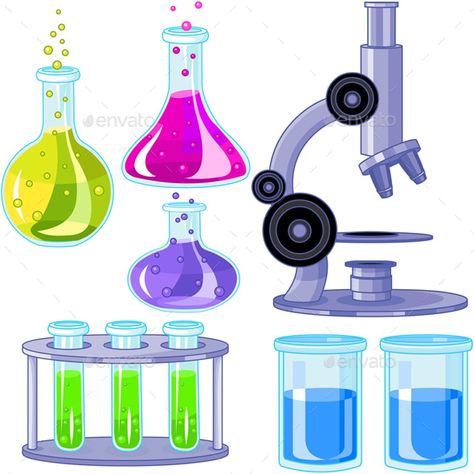 Science Lab Tools Set, Vectors | GraphicRiver Science Lab Tools, Illustration Science, Gumball Machine, Science Lab, Tool Set, Fireworks, Surfboard, High Resolution, Lab